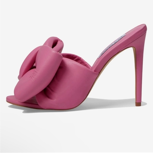 STEVE MADDEN Pink Leather Indulge
Oversized Bow Sandals Size 6.5 - Picture 3 of 7